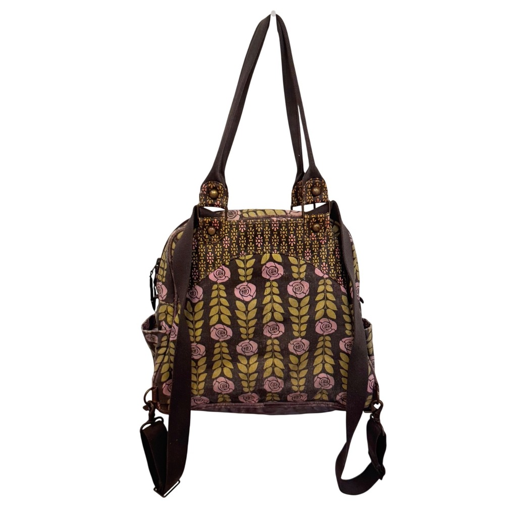 Petunia Pickle Bottom Backpack Floral  Convertible Tote and‎ pouch preloved - Picture 15 of 16